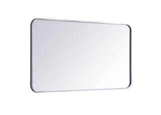 Soft corner metal rectangular mirror 22x40 inch in Silver