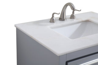 30 In. Single Bathroom Vanity Set In Grey