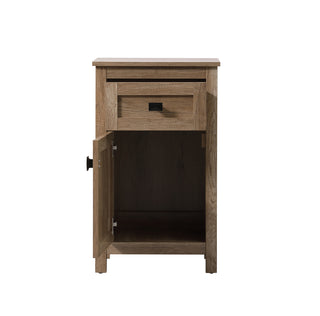 18 Inch Wide Bathroom Storage Freedstanding Cabinet In Natural Oak