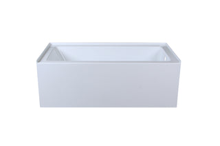 Alcove soaking bathtub 30x60 inch right drain in glossy white