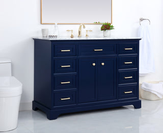 48 inch Single bathroom vanity in Blue