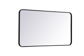 Soft corner metal rectangular mirror 22x40 inch in Black