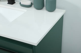 36 inch Single bathroom vanity in green