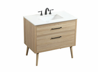 36 inch Single bathroom vanity in mango wood