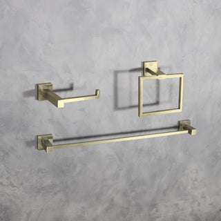 Isla 3-Piece Bathroom Hardware Set in Brushed Gold