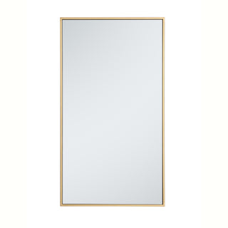 Metal frame rectangle mirror 20 inch in Brass