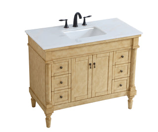 42 inch Single Bathroom Vanity in Antique Beige