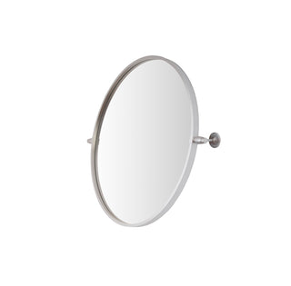 Round pivot mirror 24 inch in silver