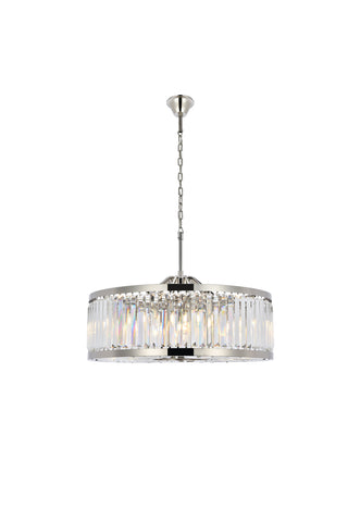 Chelsea 10 light polished nickel Chandelier Clear Royal Cut Crystal