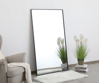 Metal frame rectangle mirror 36 inch in Black