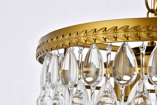 Nordic 4 lights brass pendant