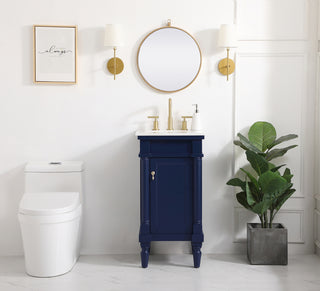 18.5 inch Single bathroom vanity in blue