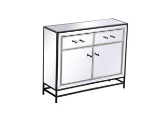 James 38 in. mirrored cabinet in black