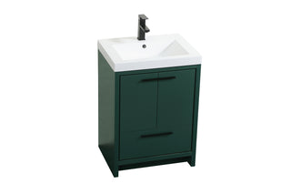 24 inch Single bathroom vanity in Green