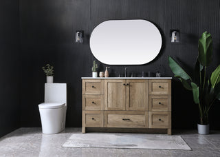 54 Inch SIngle Bathroom Vanity In Natural Oak