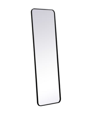 Soft corner metal rectangular mirror 18x60 inch in Black