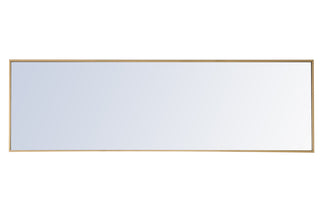 Metal frame Rectangle Mirror 18 inch Brass