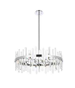 Serena 32 inch crystal round chandelier in chrome