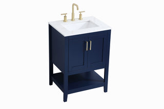 24 inch Single Bathroom Vanity in Blue