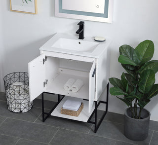 24 inch  Single Bathroom Vanity in White