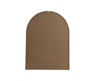 Metal Frame Arch Mirror 27x36 Inch in Brass