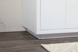 36 inch Single bathroom vanity in white with backsplash