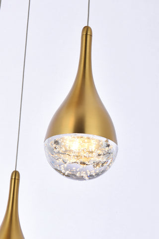 Amherst 24 inch LED chandelier in satin gold