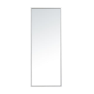 Metal frame rectangle mirror 14 inch in silver