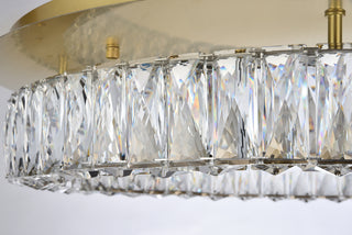 Monroe LED light gold Flush Mount Clear Royal Cut Crystal