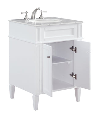 24 In. Single Bathroom Vanity Set In White