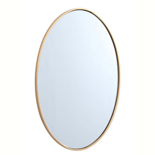 Metal frame oval mirror 34 inch in Brass