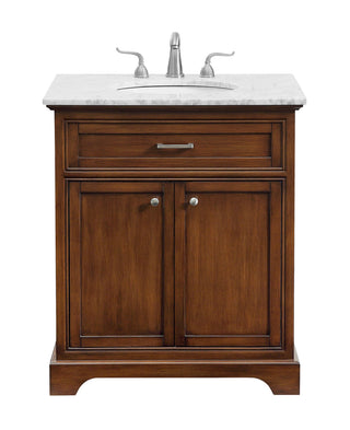 30 In. Single Bathroom Vanity Set In Teak