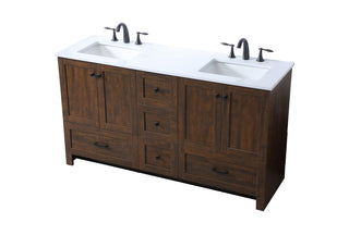 60 Inch Double Bathroom Vanity In Expresso