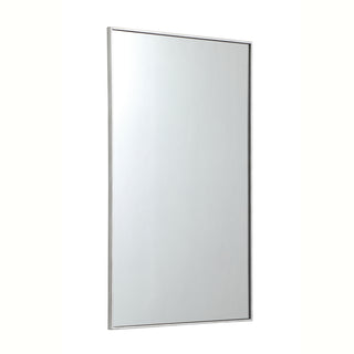 Metal frame rectangle mirror 30 inch in silver