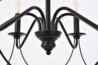 Westley 6 lights pendant in black