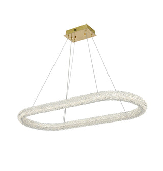 Bowen 42 inch Adjustable LED Chandelier in Satin Gold