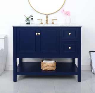 42 inch Single bathroom vanity in Blue