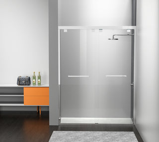 Semi-frameless shower door 60 x 76 Polished Chrome