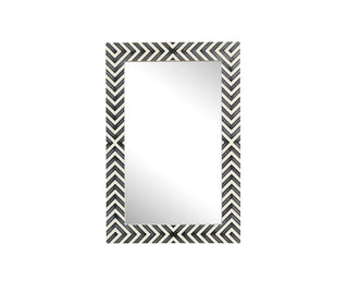 Rectangular mirror 30x20 inch in chevron