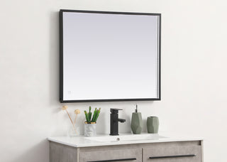 Pier 24x30 inch LED mirror with adjustable color temperature 3000K/4200K/6400K in black