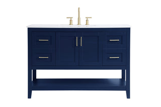 48 inch Single Bathroom Vanity in Blue