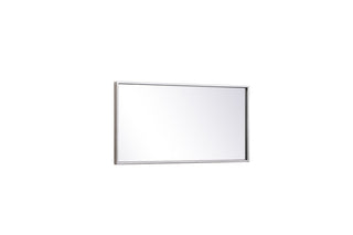 Metal frame rectangle mirror 14x28 inch in silver