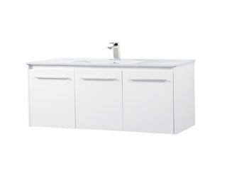 48 inch  Single Bathroom Floating Vanity in White