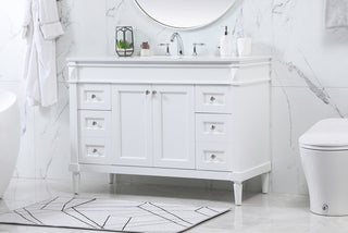 48 inch Single bathroom vanity in white