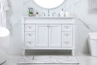 48 inch Single bathroom vanity in white