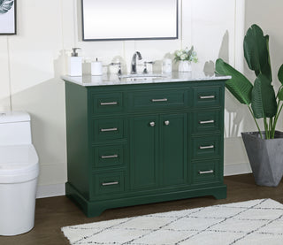 42 inch Single bathroom vanity in green