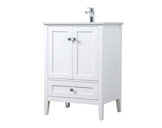 24 Inch SIngle Bathroom Vanity In White