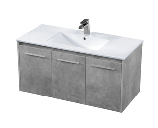 40 inch  Single Bathroom Floating Vanity in Concrete Grey