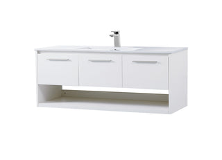 48 inch  Single Bathroom Floating Vanity in White