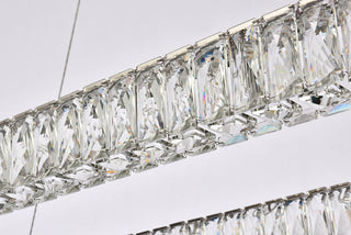 Monroe 50 inch LED Single rectangle pendant in chrome